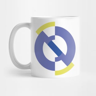 Abstract geometric blue graphics Mug